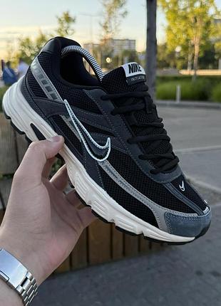 Кроссовки nike initiator найк инициатор черно-серые с сеткой для мужчин стильные удобные