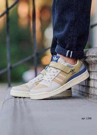 Кроссовки мужские adidas forum 84 low beige/blue 40-45