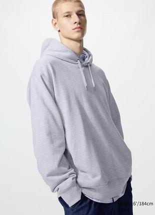 Худi uniqlo сіра sweat pullover hoodie