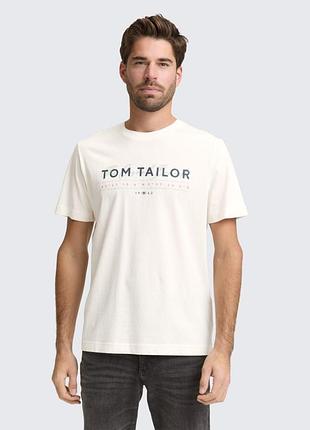 Молочна чоловіча футболка tom tailor