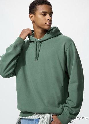 Худи uniqlo зелена sweat pullover hoodie