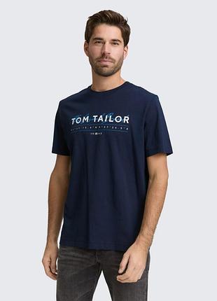Темно-синя чоловіча футболка tom tailor