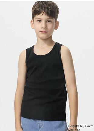 Набiр майок uniqlo чорних cotton inner tank top | 2 pack
