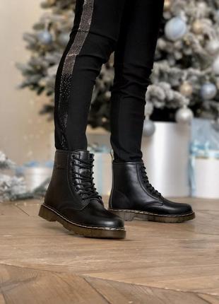 Ботинки женские с мехом мартенс dr.martens