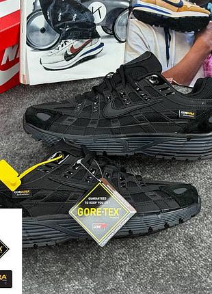 Термо кроссовки nike p-6000 black gore tex, cordura