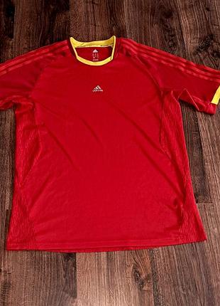 Мужская уникальная спортивная футболка adidas из центра лого оригинал