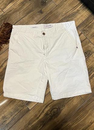 Шорти поло polo assn білі чоловічі не ходжені стан нових 32 розмір з кишенями