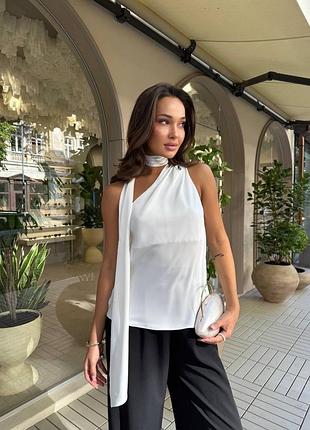 Жіноча повсякденна шовкова класична блуза блузка
