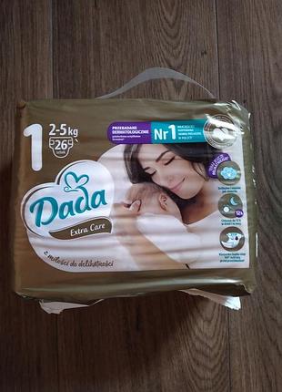 Підгузки dada pampers extra care, розмір 1 (2-5 кг), 26 шт.