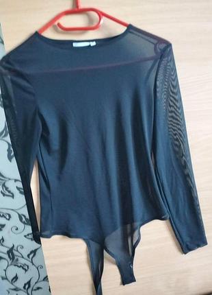 Прозрачный черный боди asos