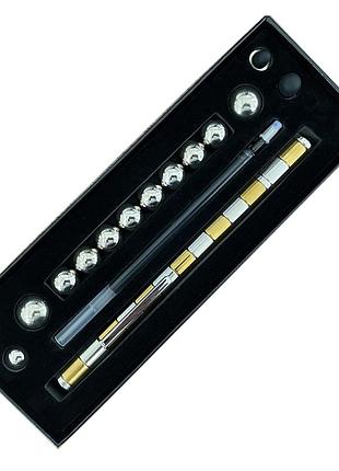 Ручка магнітна конструктор polar pen gold-silver