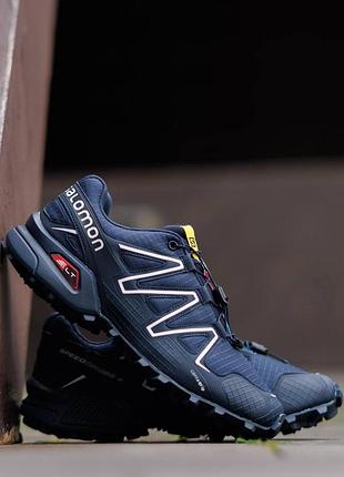 Кросівки salomon speedcross 3 саломон спидкросс 3 темно-сині для чоловіків для активного відпочинку