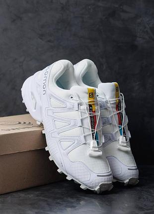 Кроссовки salomon speedcross 3 саломон спидкросс 3 белые для мужчин спортивные и удобные
