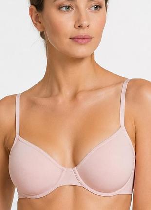 Бюстгальтер marks & spencer бавовняний на кісточках з подвійною тканинною чашкою, базовий