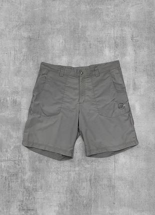 Шорти mammut оригінал сірі трекінг шорти маммут літні легкі швидковбираючі