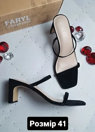 Faryl by farylrobin оригінал чорні замшеві босоніжки на підборах