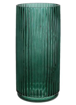 Ваза стеклянная emerald d11.5* 25см, цвет - изумруд
