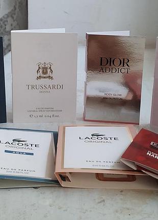 Floraïku, trussardi, dior addict, givenchy, lacoste, ex nihilo, пробники