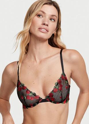 Сітчастий бюстгальтер victoria's secret з вишивкою