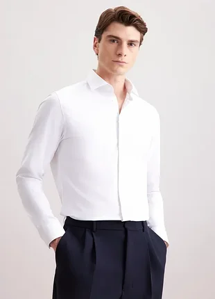 Чоловіча брендова сорочка seidensticker slim performance shirt uni