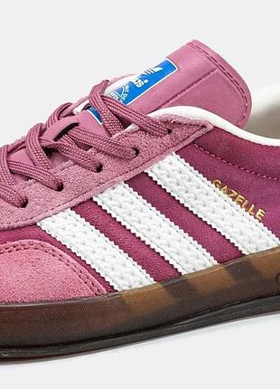 Кроссовки adidas gazelle pink white полная передоплата