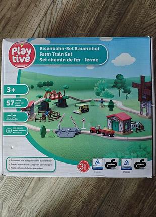 Деревяна залізниця playtive ферма 57 деталей