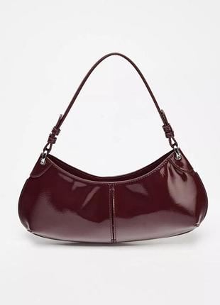 Бордова сумочка zara