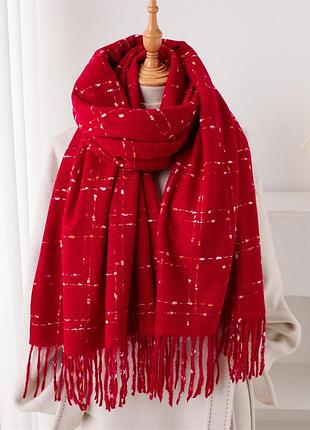 Жіночий шарф fashion 235-1 червоний 65x200 см, червоний 2571403