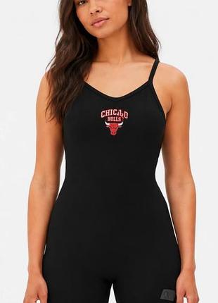 Комбинезон черный в рубчик chicago bulls nba
