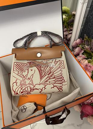 Кожаная сумка с текстилем herbag 31 cm