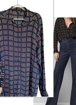 Massimo dutti блузка блуза сорочка р 40 геометричний принт