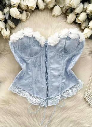 Корсет небесно-блакитний zara