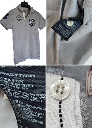 Футболка серая мужская Tommy hilfiger поло s с