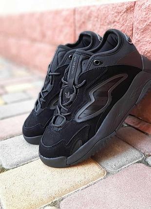 Мужские кроссовки adidas streetball черные замши