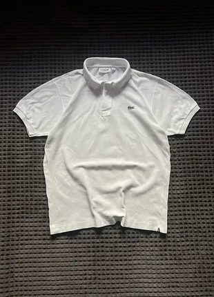 Lacoste (m) classic fit polo white біла футболка поло з комірцем чолов