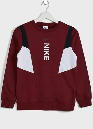 🍒 яскравий підлітковий світшот nike sportswear з колор-блоками та вертикальним логотипом