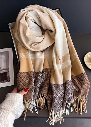 Жіночий шарф fashion 288-5 бежевий 68x200 см, бежевий 2571419
