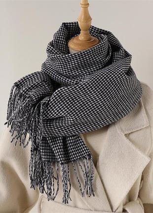Жіночий шарф fashion 287-2 чорний 64x194 см, чорний 2571422