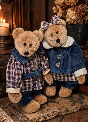 Коллекционная пара шарнирных мишек boyds, винтаж