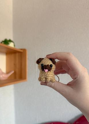 Іграшка брелок мопс