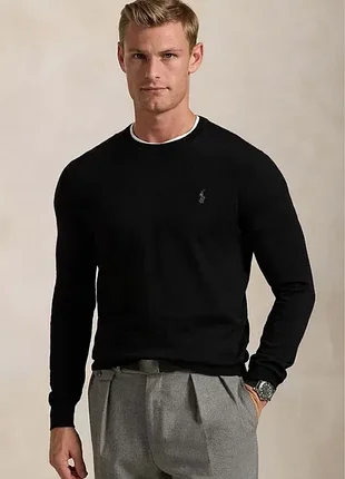 Polo by ralph lauren (m) merino wool washable зеленый мужской свитер