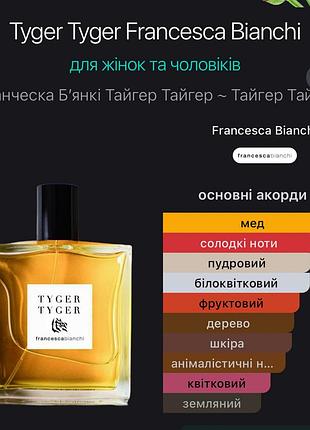 Francesca bianchi tyger tyger 5мл відливант оригінал