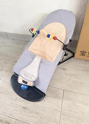 Шезлонг гойдалка дитячий love baby 0+ новий, з іграшками та ковдрою