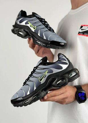 Мужские кроссовки nike air max plus tn black grey silver