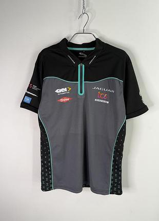 Jaguar tcs racing formula e team s8 polo t-shirt mens s size