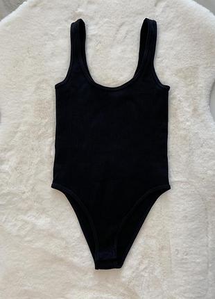 Боді чорний в рубчик primark xs-s