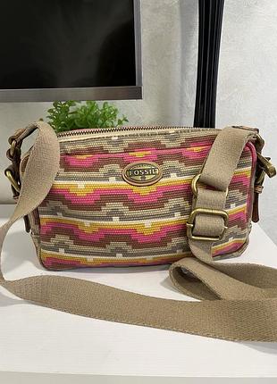 Сумка fossil з цупкої тканини