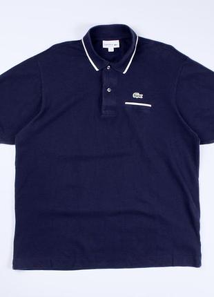 Чоловіча оригінальна футболка поло на короткий рукав lacoste classic fit fr 6 us xl