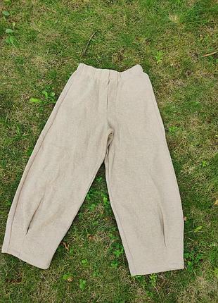 Детские брюки-баллоны zara balloon pants soft touch в бежевом цвете на 11-12 лет ростом 152 см