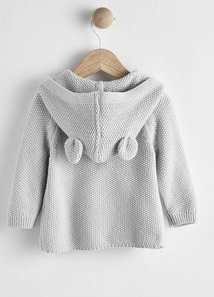 Вязаный кардиган с ушками кофта